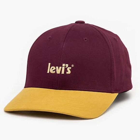 Levi's Poster Cotton Men's Cap Adjustable Embroidered Signature Logo - Picture 1 of 7